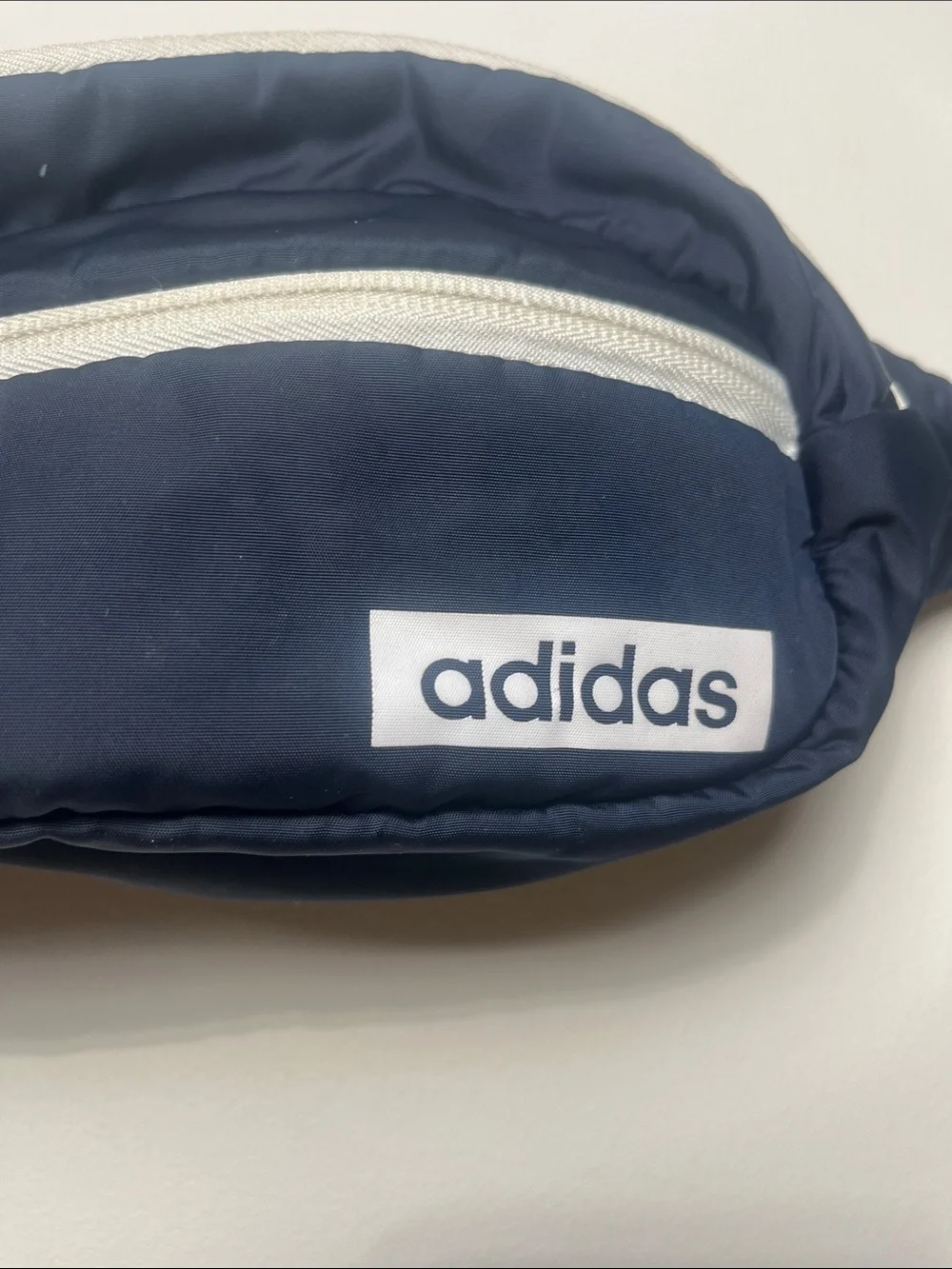 Adidas Navy Blue Fanny Pack Belt Bag with White Accents